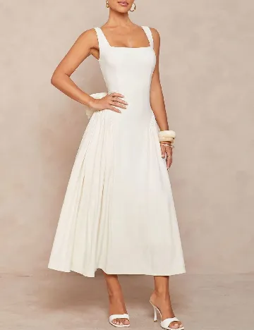 Rochie medie SHEIN, ecru