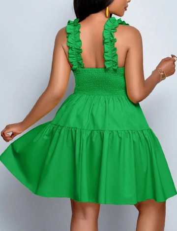 Rochie scurta SHEIN CURVE, verde