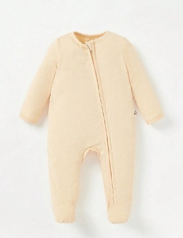 Set salopete 2 bucati Cozy Pixies, crem/verde