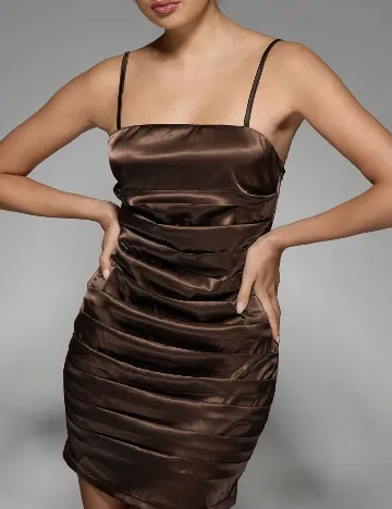 Rochie scurta Missguided, maro inchis