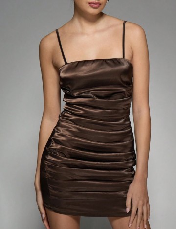 Rochie scurta Missguided, maro inchis