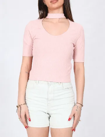 Top Bershka, roz pudra