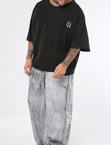 Tricou SHEIN Plus Size Men, negru