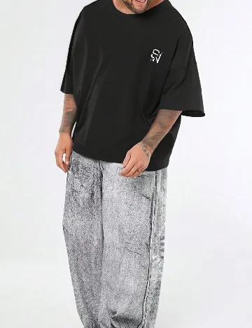 Tricou SHEIN Plus Size Men, negru