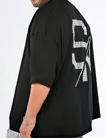 Tricou SHEIN Plus Size Men, negru