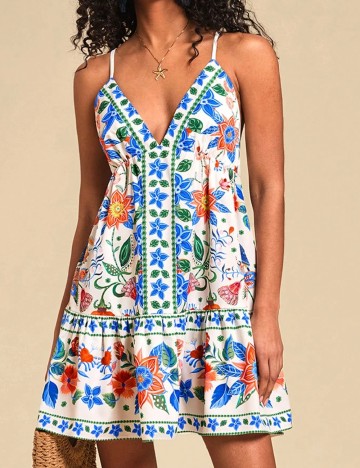 Rochie scurta SHEIN, floral print