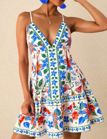 Rochie scurta SHEIN, floral print