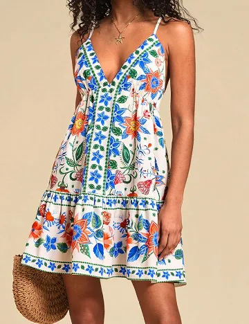 Rochie scurta SHEIN, floral print