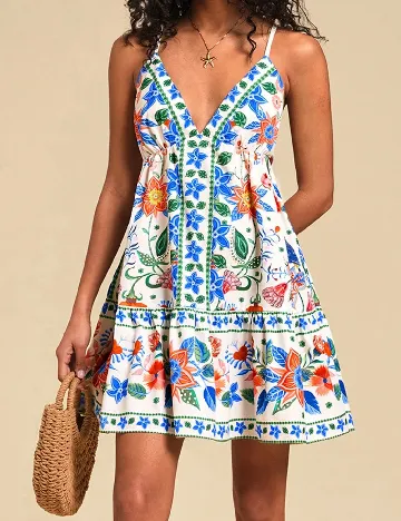 Rochie scurta SHEIN, floral print