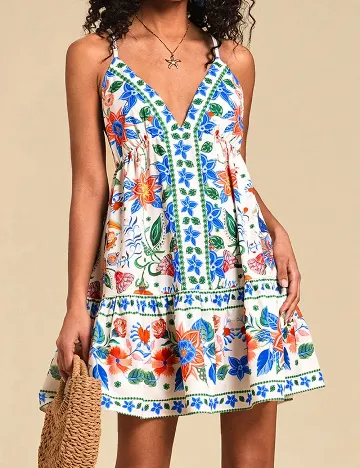 Rochie scurta SHEIN, floral print
