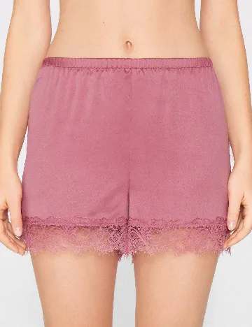 Pantaloni de pijama Tezenis, roz pudra inchis