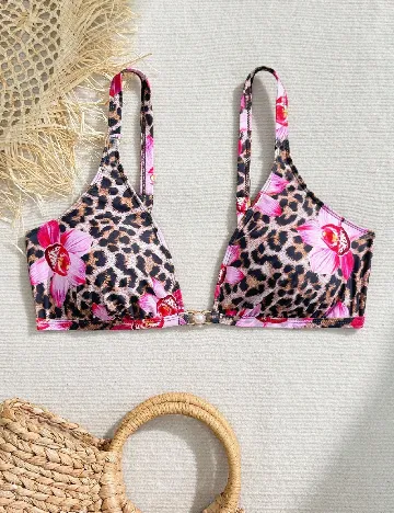 Sutien de baie SHEIN CURVE, animal print