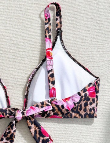 Sutien de baie SHEIN CURVE, animal print