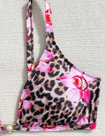 Sutien de baie SHEIN CURVE, animal print