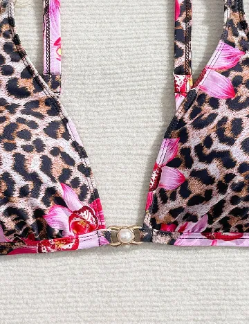 Sutien de baie SHEIN CURVE, animal print