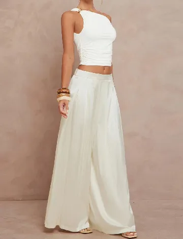 Pantaloni SHEIN, ecru