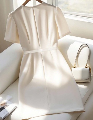 Rochie scurta SHEIN, crem