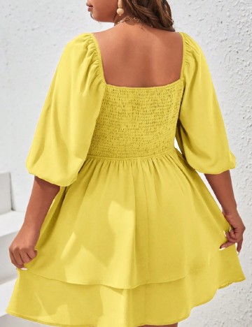Rochie scurta SHEIN CURVE, galben