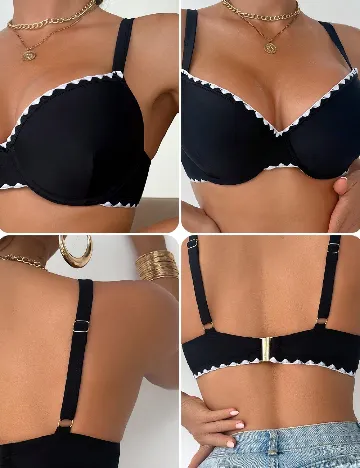 Sutien de baie SHEIN, negru