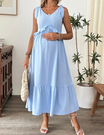 Rochie medie SHEIN Maternity, albastru