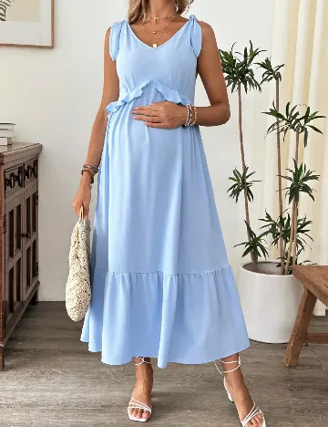 Rochie medie SHEIN Maternity, albastru
