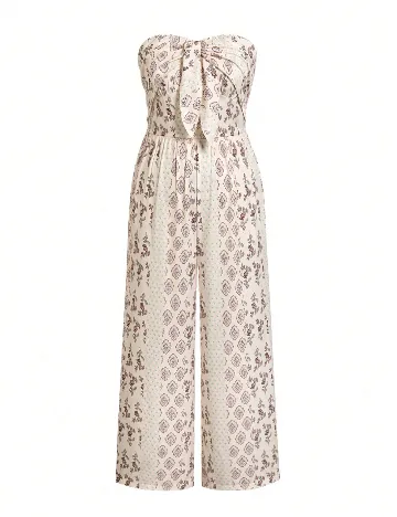 Salopeta SHEIN CURVE, crem
