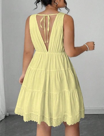 Rochie scurta SHEIN CURVE, galben