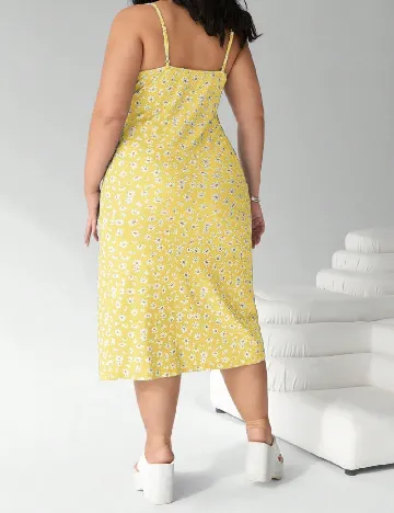 Rochie medie SHEIN CURVE, galben