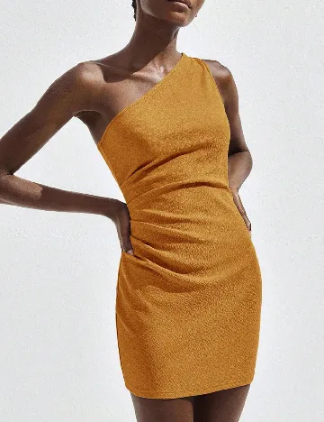 Rochie scurta SHEIN, mustar