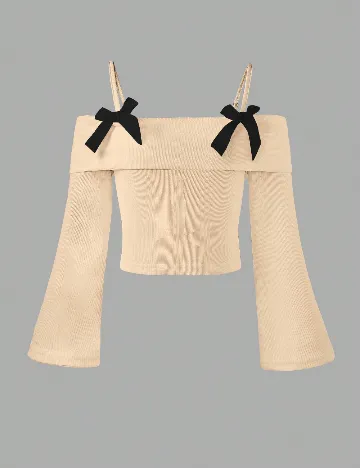 Bluza Shein Kids, crem