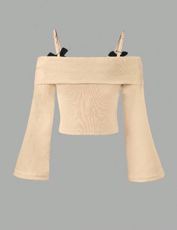 Bluza Shein Kids, crem