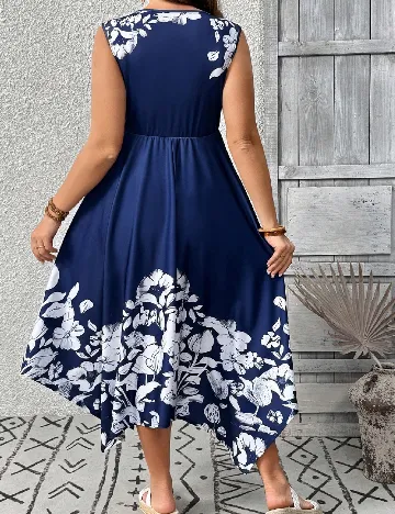 Rochie medie SHEIN CURVE, albastru