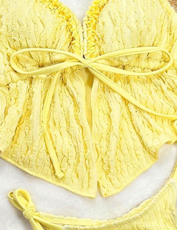 Costum de baie SHEIN, galben