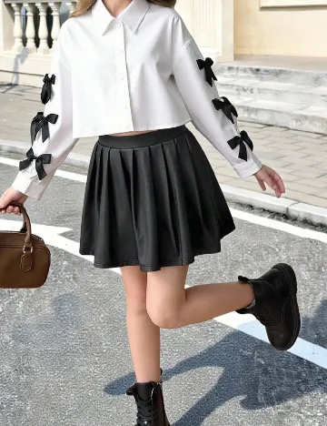 Fusta Shein Kids, negru