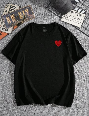 Tricou SHEIN Plus Size Men, negru