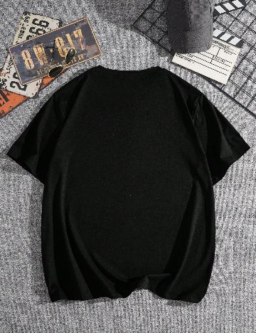 Tricou SHEIN Plus Size Men, negru