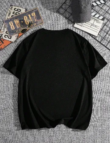 Tricou SHEIN Plus Size Men, negru