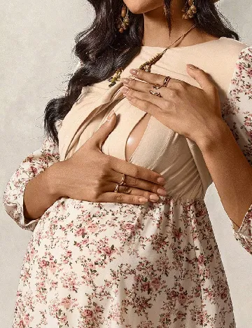 Rochie lunga SHEIN Maternity, floral print