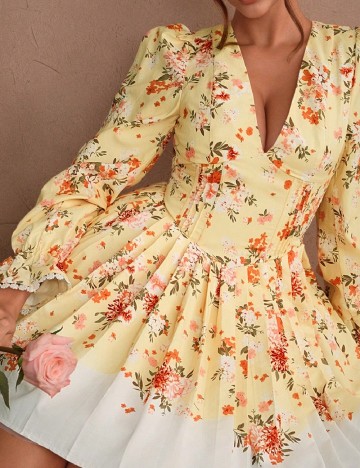 Rochie scurta Savoree, galben