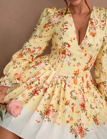 Rochie scurta Savoree, galben