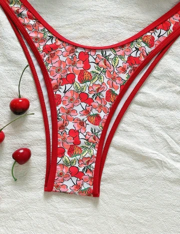 Costum de baie SHEIN, floral print