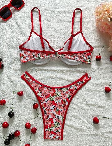 Costum de baie SHEIN, floral print