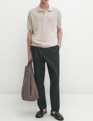 Tricou Massimo Dutti, bej