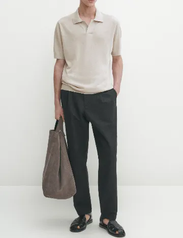 Tricou Massimo Dutti, bej