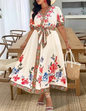 Rochie lunga SHEIN CURVE, mix culori