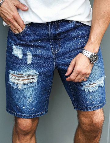 Pantaloni scurti SHEIN, albastru