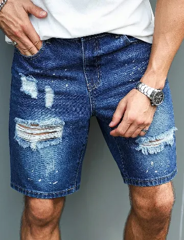 Pantaloni scurti SHEIN, albastru