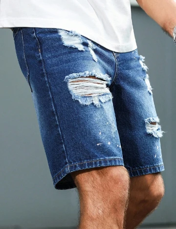 Pantaloni scurti SHEIN, albastru