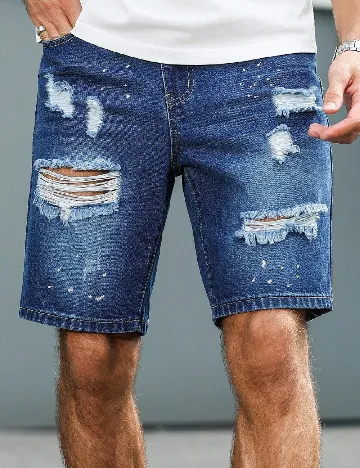 Pantaloni scurti SHEIN, albastru