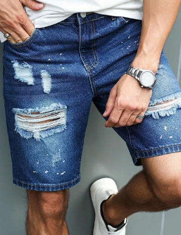 Pantaloni scurti SHEIN, albastru